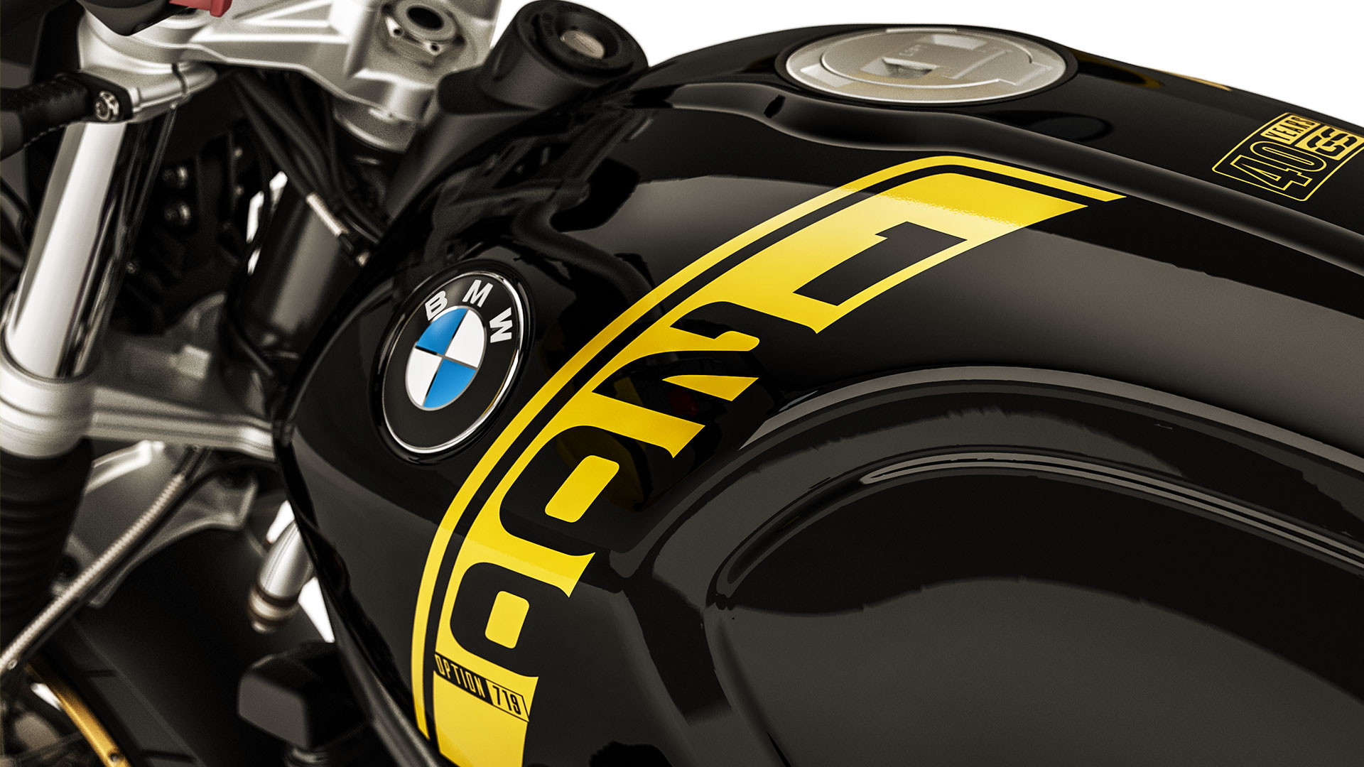 Vemos las letras de 1200 cc en el depósito de la R nineT Urban G / S.